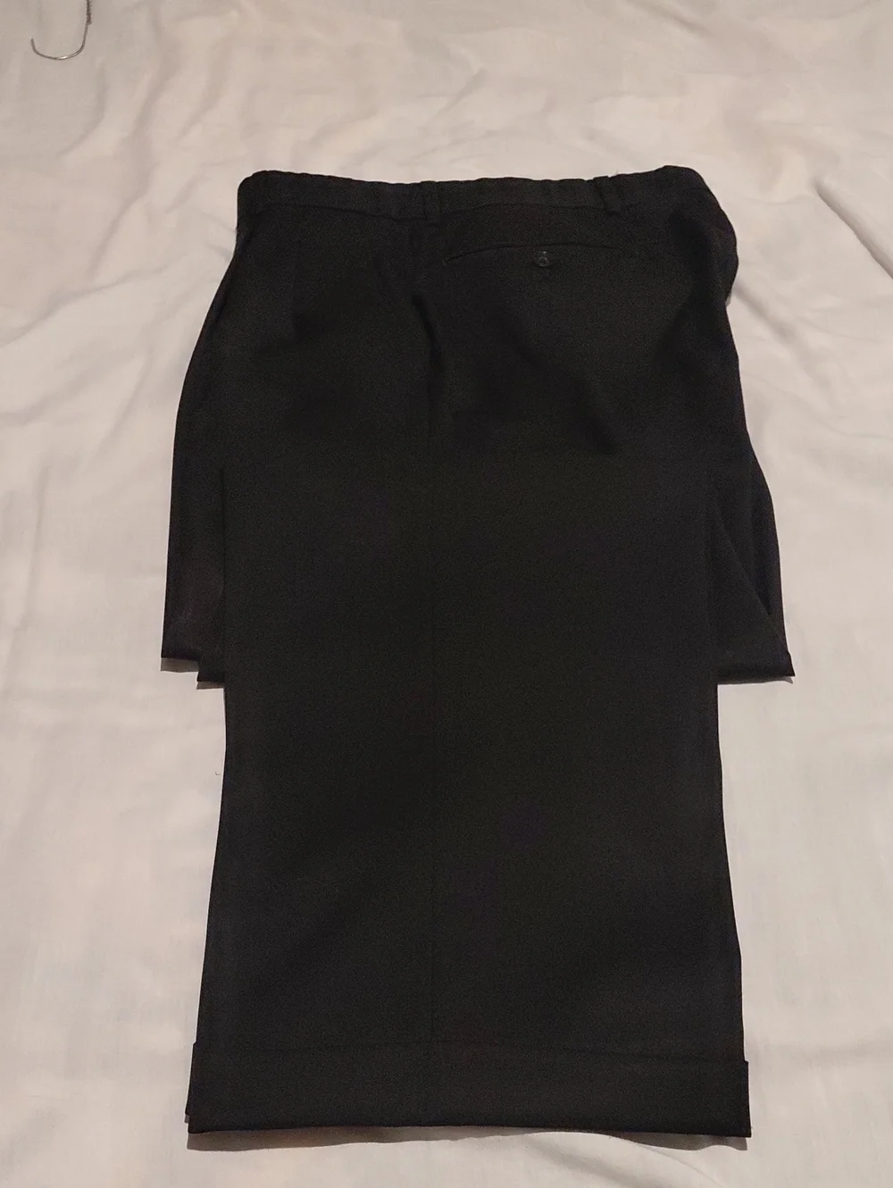 Neiman Marcus Super 120's Wool Black Dress Pants Cuffed Hem. 35W